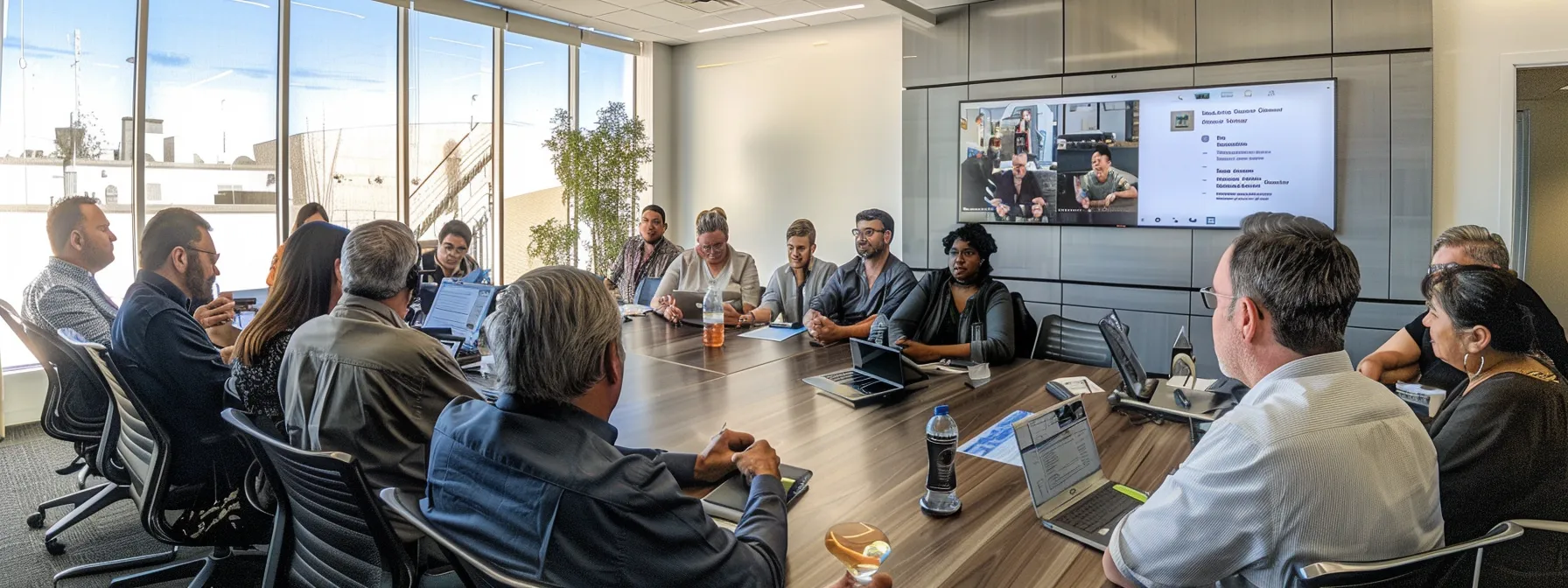 a diverse group of real estate investment bloggers networking and collaborating in a modern office setting. a diverse group of real estate investment bloggers networking and collaborating in a modern office setting.