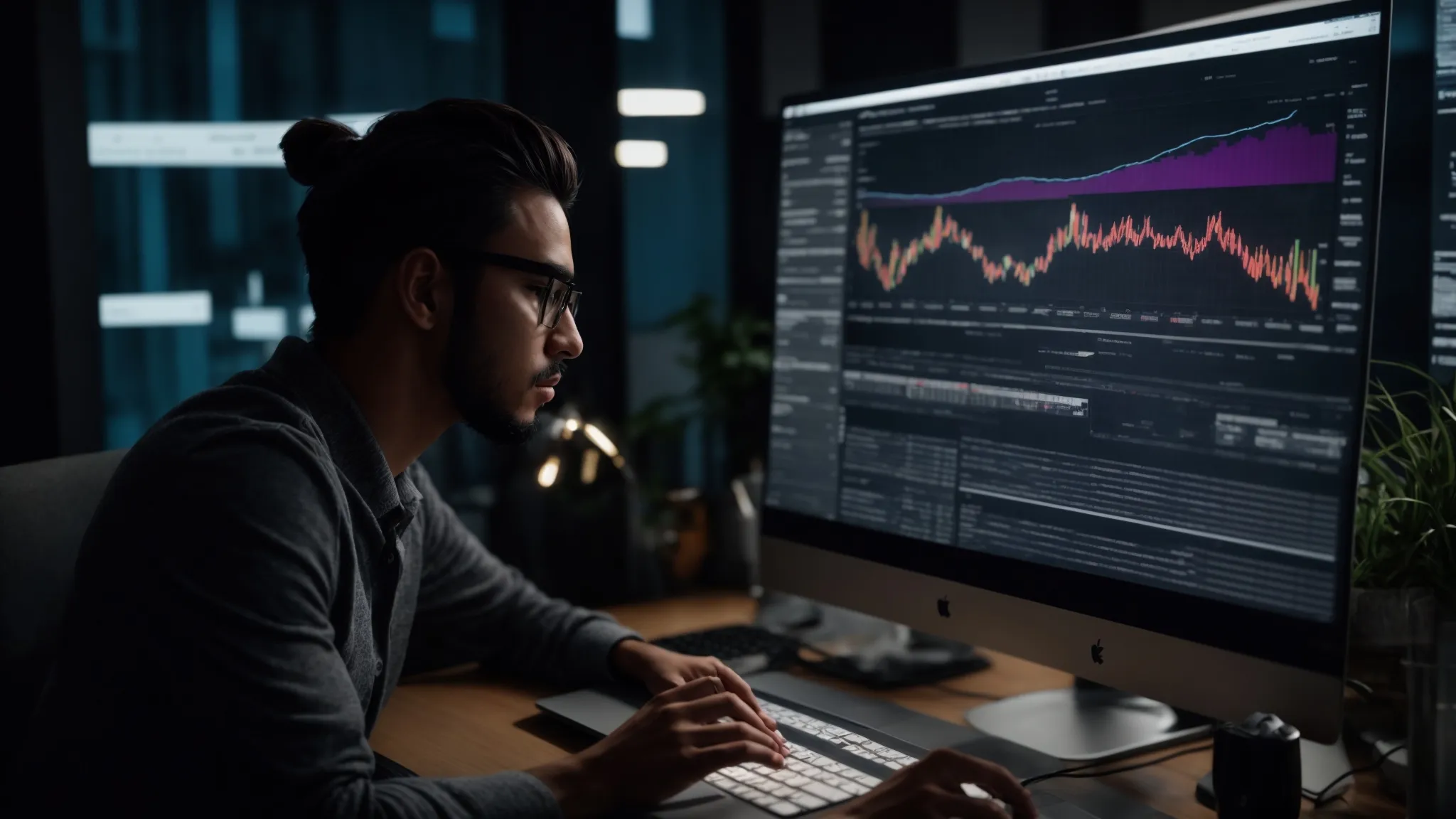 a website developer analyzing data on a computer screen, surrounded by graphs and charts, showcasing mobile speed optimization efforts. a website developer analyzing data on a computer screen, surrounded by graphs and charts, showcasing mobile speed optimization efforts.