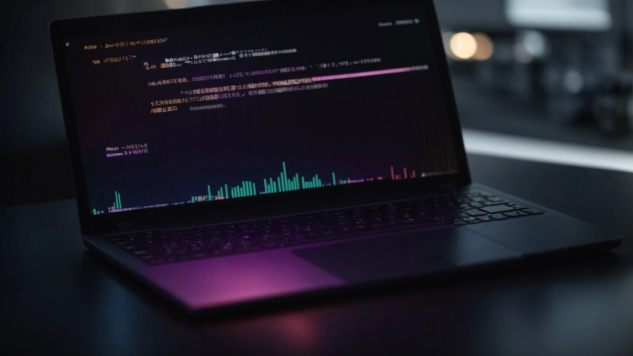 focus on a laptop screen displaying a clean and efficient website code, highlighting the optimization for optimal mobile site speed. focus on a laptop screen displaying a clean and efficient website code, highlighting the optimization for optimal mobile site speed.