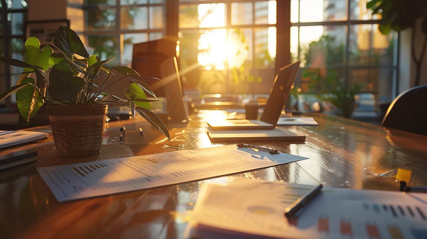a sophisticated, sunlit office space with financial documents spread across a polished desk, emphasizing the intricate relationship between tax laws and rental income management. a sophisticated, sunlit office space with financial documents spread across a polished desk, emphasizing the intricate relationship between tax laws and rental income management.