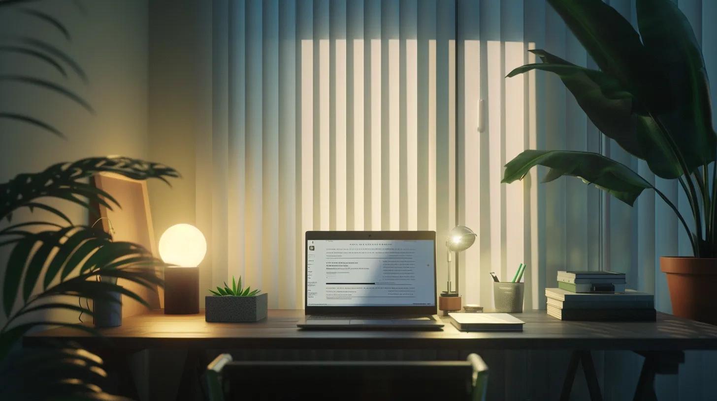 a visually striking scene featuring an open laptop on a sleek desk, illuminated by soft natural light, displaying an engaging blog post about real estate, surrounded by professional elements like a potted plant and a stack of case study documents, symbolizing authority and expertise in the field. a visually striking scene featuring an open laptop on a sleek desk, illuminated by soft natural light, displaying an engaging blog post about real estate, surrounded by professional elements like a potted plant and a stack of case study documents, symbolizing authority and expertise in the field.