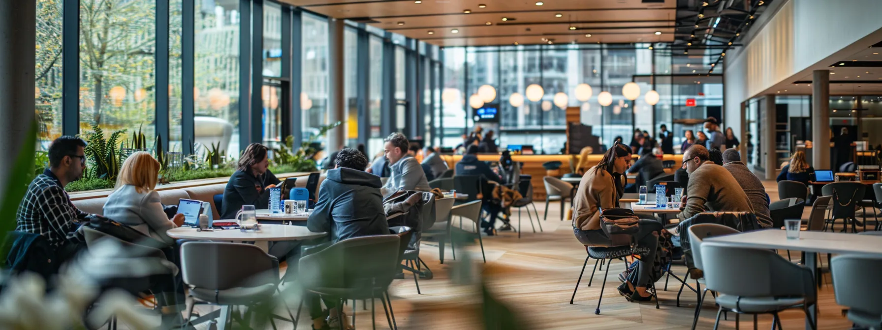 a vibrant, bustling conference room filled with engaged professionals exchanging ideas and collaborating over cutting-edge property technology showcases the importance of building a robust support network in the real estate industry.