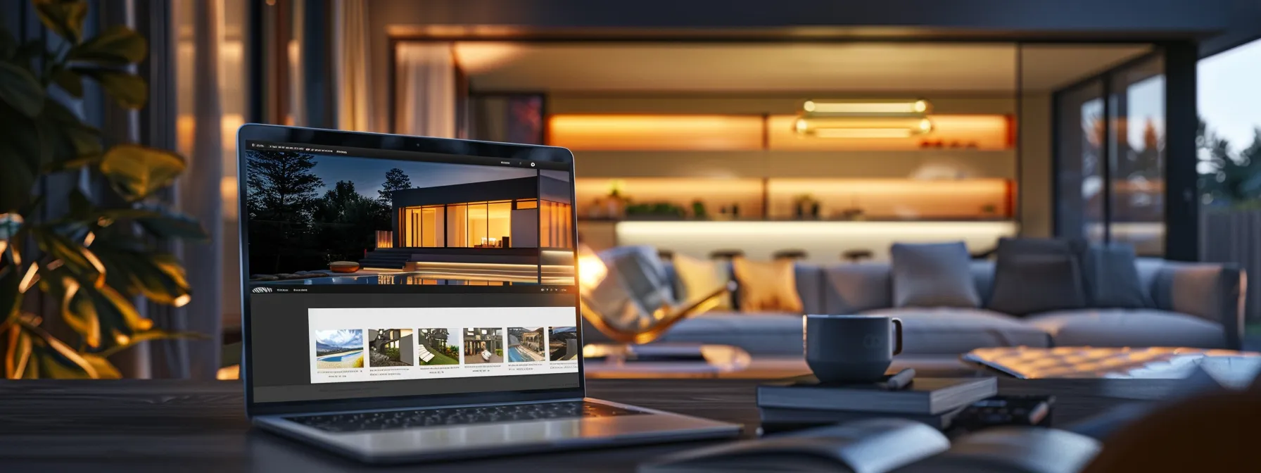 a sleek and modern real estate website displayed on a high-resolution laptop screen, showcasing vibrant property images and seamless navigation, illuminated by soft, warm lighting that highlights the professionalism and efficiency of top hosting solutions.