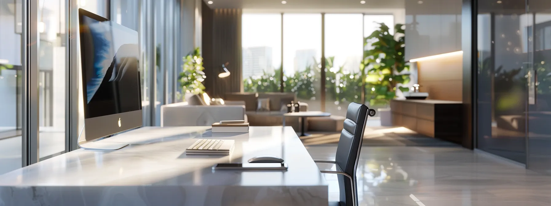 a sleek, modern real estate website interface displayed on a computer screen, featuring personalized property suggestions and a streamlined navigation layout, elegantly showcasing the brand logo against a minimalistic, professional workspace backdrop.